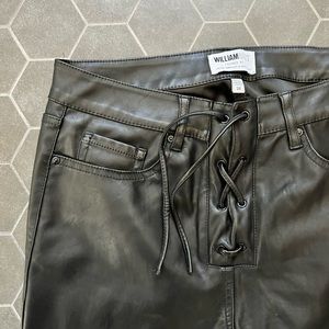 Lace up faux leather pants. Super cute and flattering. Worn once!